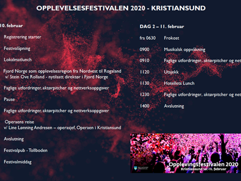 Invitasjon til Opplevelsesfestivalen 2020 
