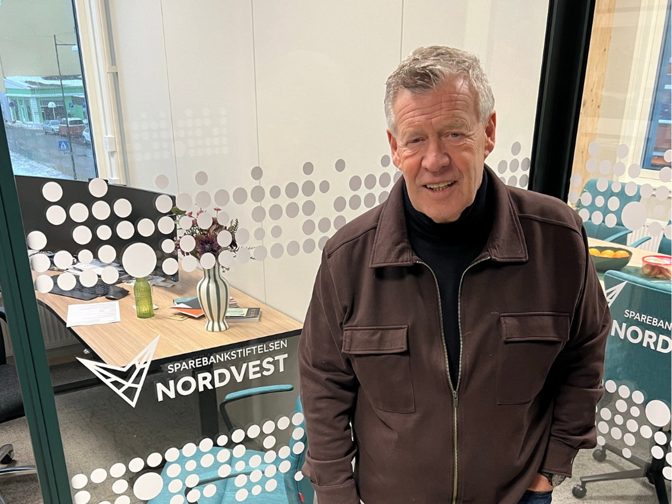 Daglig leder i Sparebankstiftelsen Nordvest, Odd Einar Folland i spissen, inviterte styret i