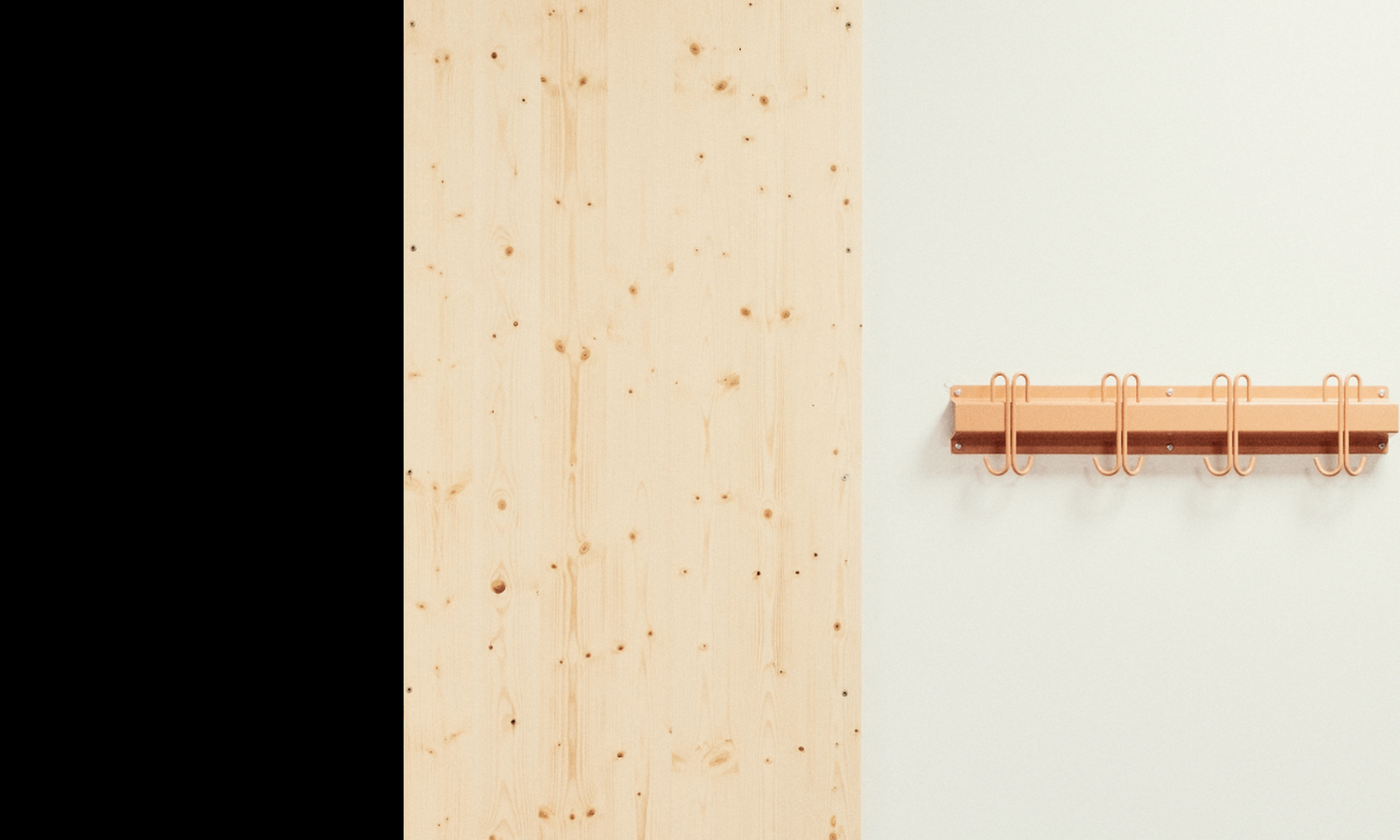 dekorativt bilde, knaggrekke på en vegg 